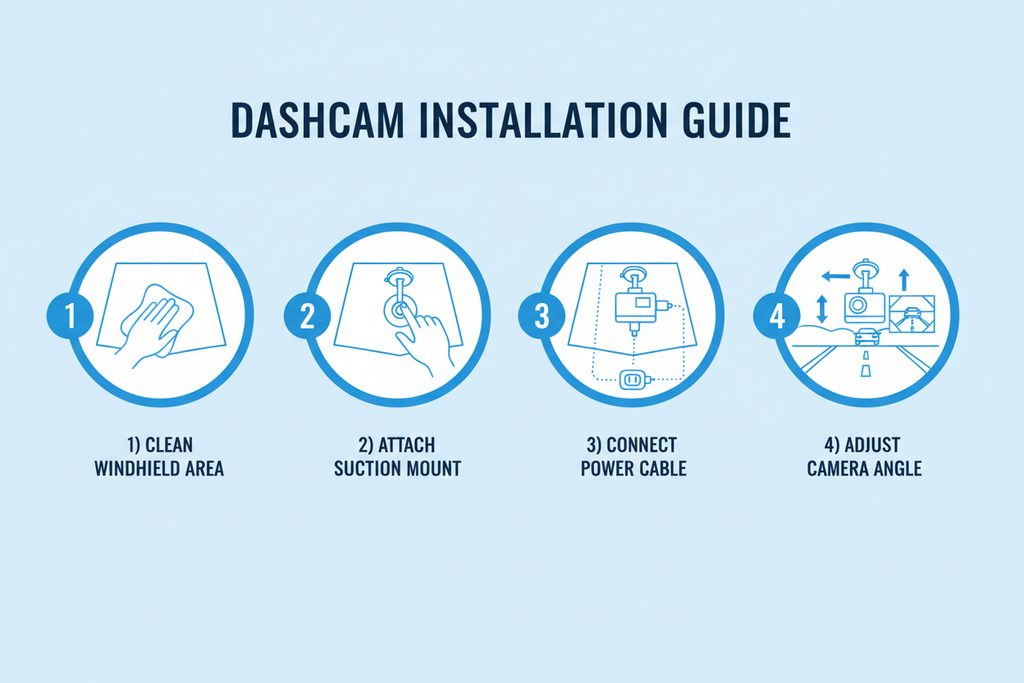 Dashboard camera installation instructions
