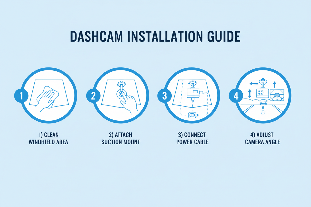 Dashboard camera installation instructions