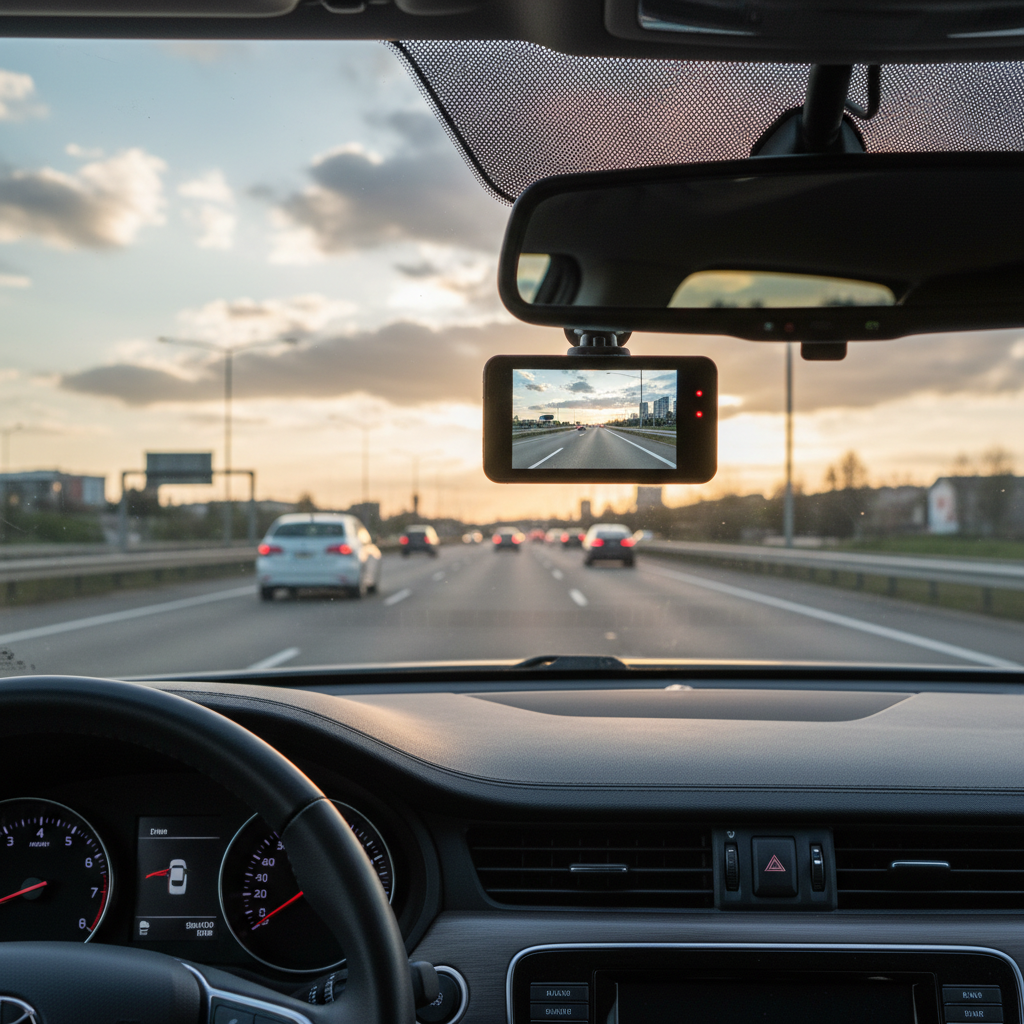 Dashboard camera installed
